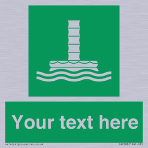 Custom sign safe condition Evacuation chute 